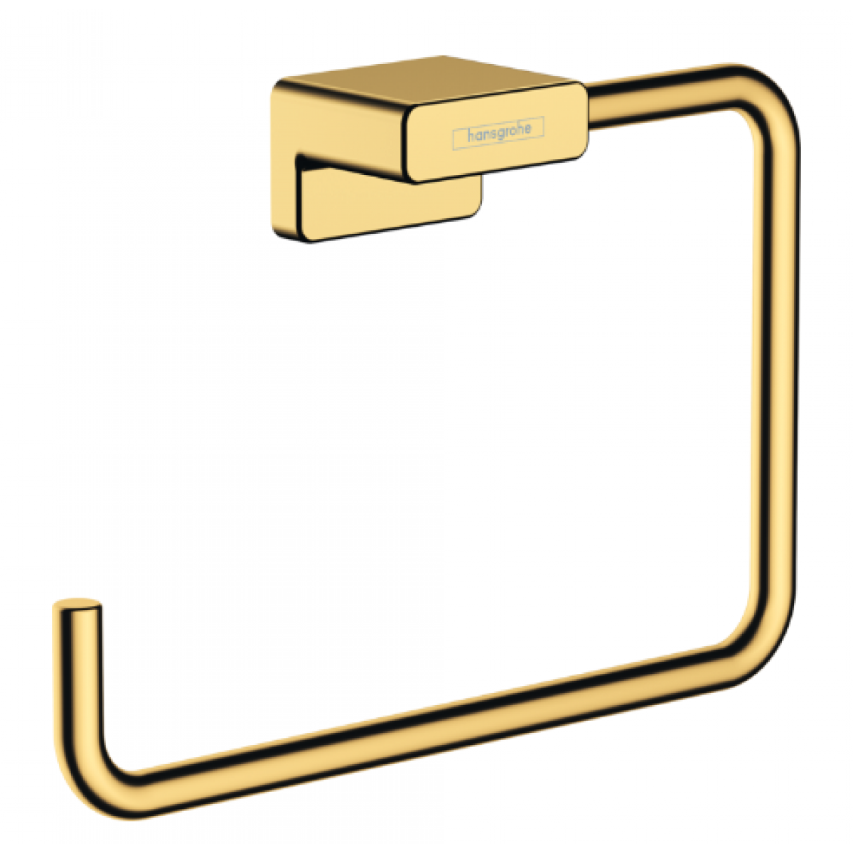 Hansgrohe 41754997 AddStoris 毛巾環 - 拋光金色，壁掛式